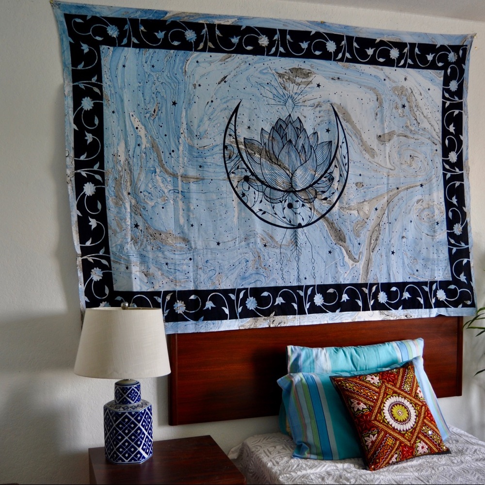 Moon with lotus tapestry,wall decor, wall hanging